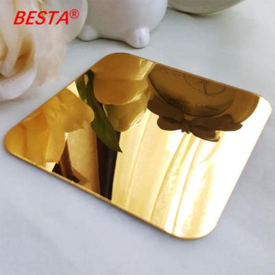 China 1mm Silver Gold Rose Mirror Acrylic Sheets Self Adhesive Multipurpose for sale
