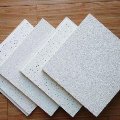 China Fireproof Perforated Lay In Acoustical Ceiling Tile 15mm Mineral Fiber for sale