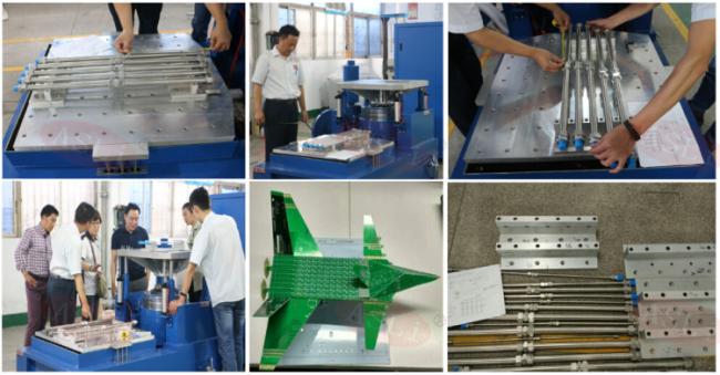 Additional detailed view of ASLI vibration shaker table assembly