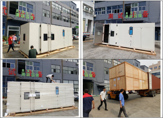 Packaging and delivery preparation for walk-in climatic chamber