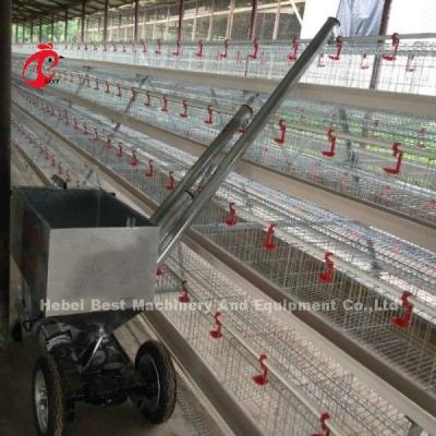China Automatic Chicken Feeding Cart Work For 3 Tier Or 4 Tier Chicken Cage Doris Shi for sale