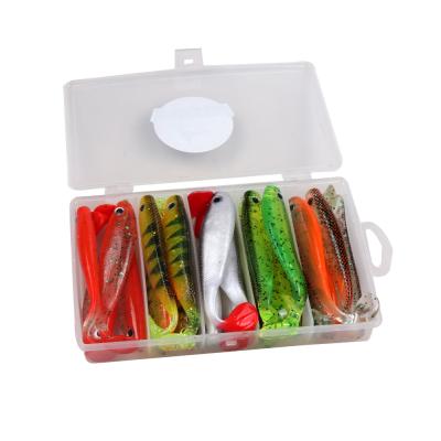 China Japan Shad Bait Fishing Lures Artificial Bait Jig Head Fly Rubber Fishing Bait for sale