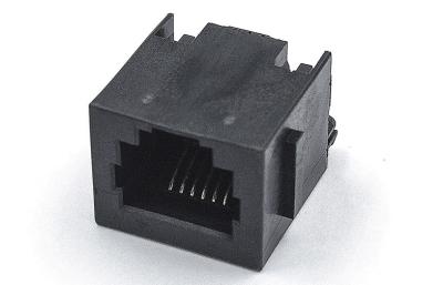 China 180 Degree Rj11 6p6c Connector By Ear PBT Black Without Transformer TM52T511SBX1B for sale