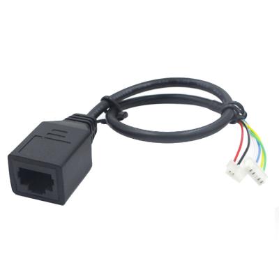 China Ethernet Connector Cable RJ45 To 1.0 HSG Tieline Black PVC UL94V-0 RoHS for sale
