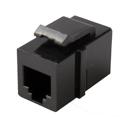 China 6P6C 180 Degree Angle Keystone RJ11 Inline Coupler One To One Port for sale