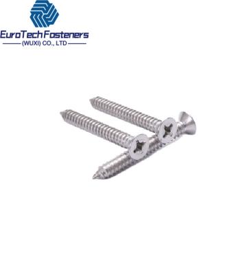 China Iso 7050 Din 7982 Csk 4.2x19 2.2 Cross Recessed Countersunk Head Tapping Screws Stainless Steel  304 for sale