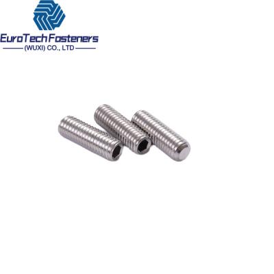 China 4.8/8.8/10.9/12.9 Hexagon Socket Set Screw Din 913 Grub Screw With Flat Point Stainless Steel A2 M4X6 for sale