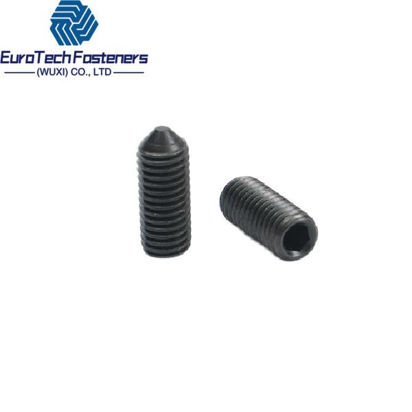 Quality Din 913 Din 914 A2 A4 Black Oxide Cone Point Grub Screw ISO 4027 M6 X 20mm M3 X 5mm M10 M2 5 for sale