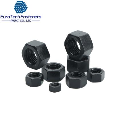 China black hex nut DIN 934 Steel Zinc Plated Black Passivated Black Oxide Finish Class 6 8 12 for sale
