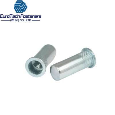 China M4-M12 Blind Rivet Flat Head Rivet Nut Knurled Body With Open Close End Stainless Steel 1/4