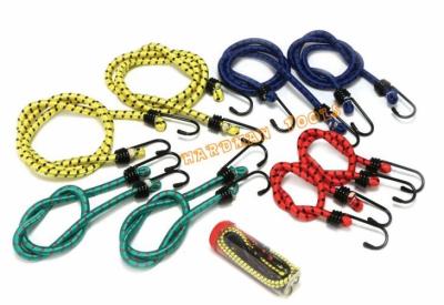 China OEM 8pc Luggage Elastic Adjustable  Bungee Cords With Hooks Uv Resistance for sale