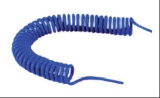 China Tubulação pneumática do ar da espiral do poliuretano de PUU anti - tempo com empurrar o encaixe à venda