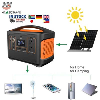 China Lifepo4 Lithium Solar Panel Charging Outdoor Emergency Supply 600W Portable Power Station Free Delivery for sale