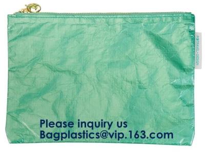 China Fashion Waterproof Wear Resistant Eco Friendly Breathable Reusable Tyvek Zipper Cosmetic Bag For Women, Bagease, Bagplas for sale