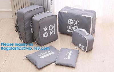 China Travel 6 Sets Travel Organizers Luggage Compression Pouches Packing Cubes, Luggage Organizer Accessories Luggage Packing for sale