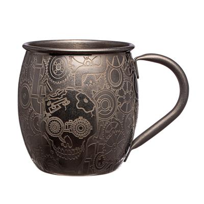 China SS18/8 Stainless Steel Wine Glass FDA Hammered Moscow Mule Cups for sale