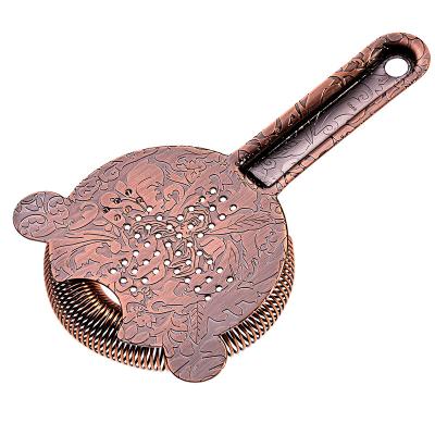 China Cocktail Strainer Stainless Steel Bar Cocktail Strainer Filtering Tool for Bar Restaurant Home for sale