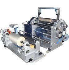 China 1000mm Substrate 15 Micron Stretch Film Roll Slitter Rewinder Machine for sale