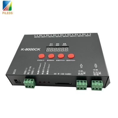 China Controladores de píxeles LED K-8000CK IP20 con 8 puertos de subcontrol en venta