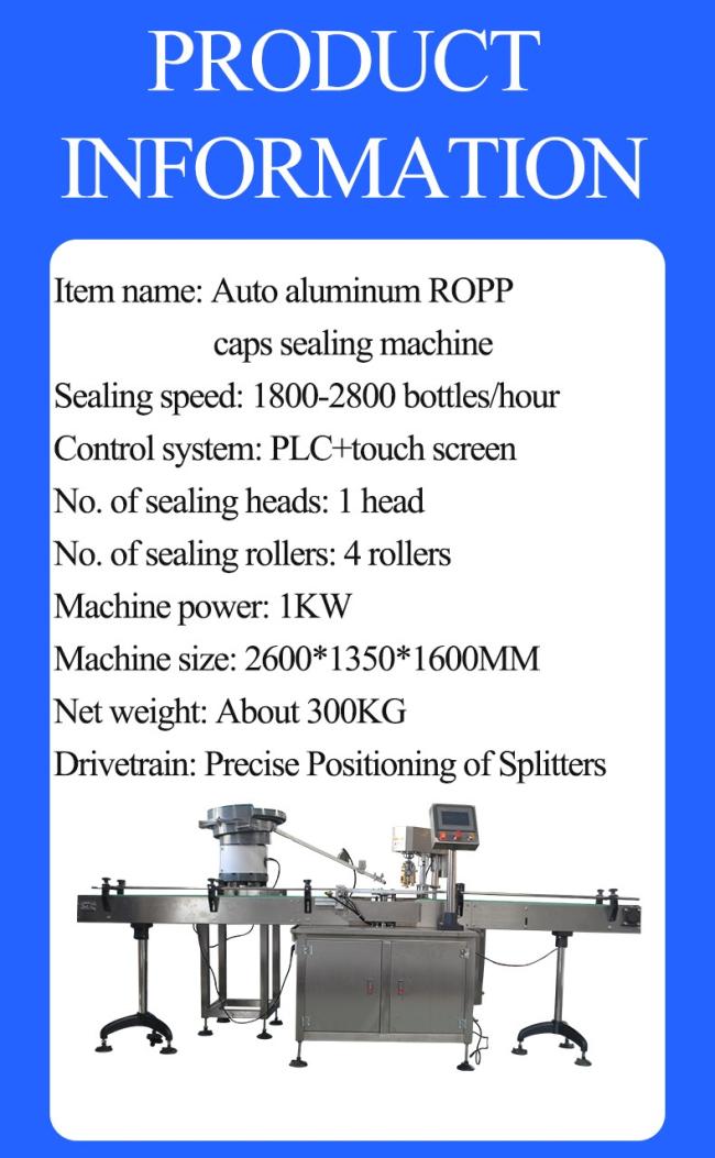 Automatic Rubber Dropper Champagne Glass Bottles Capper ROPP Cap Oil Wine Bottle Sealer Machine