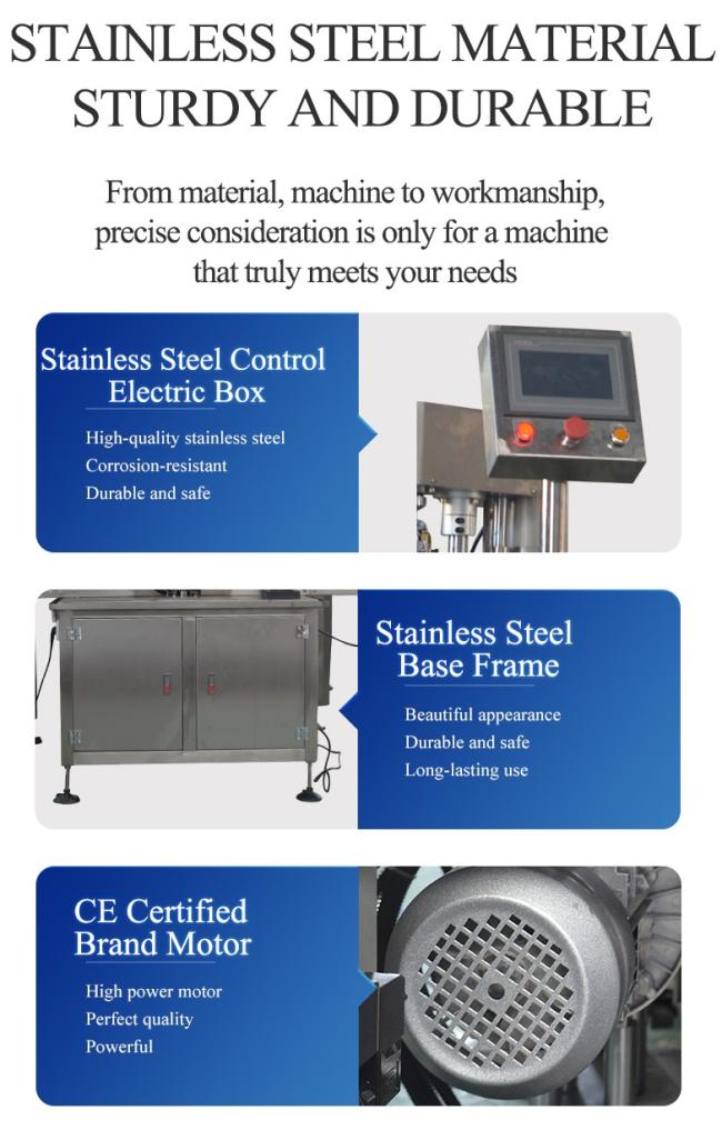 Automatic Rubber Dropper Champagne Glass Bottles Capper ROPP Cap Oil Wine Bottle Sealer Machine