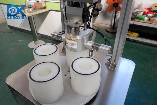 Semi Automatic Electric Food Glass Bottle Plastic Jar Screwing Caps Vacuum Capping Machine