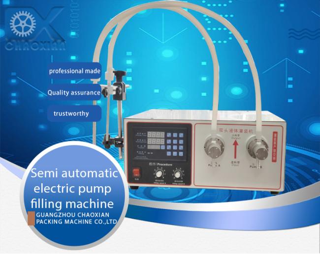 Small Desktop Semi-automatic Oil Beverage Electrical Digital Control Pump Liquid Filling Machine