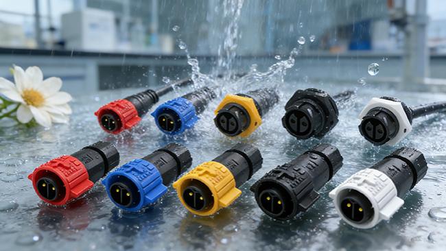 Additional view of M19 waterproof connector showing construction details