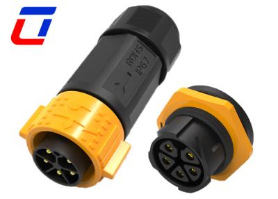 China 5 Pin High Current Wire To Board Connector IP67 30A Plug And Socket Cable Connector for sale