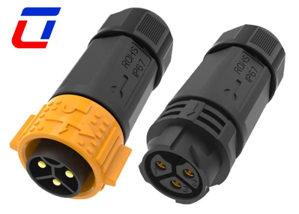 Quality IP67 Rated 3 Pin Waterproof Power Connector 50A Male To Female Wire Connector for sale