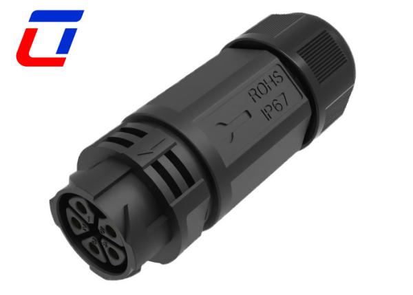 Quality High Current 5 Pin Waterproof Male Female Connector Push Lock Easy Installation for sale