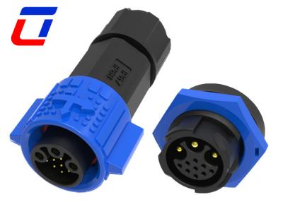 China XLR Plug Socket Waterproof Multi Pin Connectors 300V 3 Female Power 9 Male Signal for sale