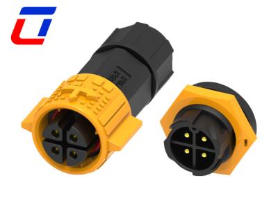 China 15A Waterproof 4 Pin Plug And Socket Connector M19 Quick Lock Ip67 Solar Connectors for sale
