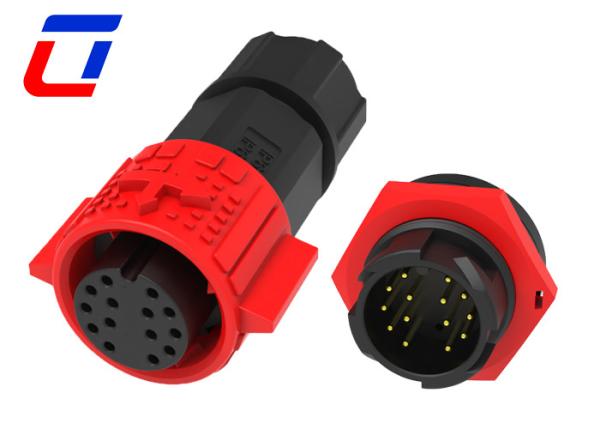 Quality M19 Push Lock Circular 14 Pin Male Female Connector Waterproof Wire To Board for sale