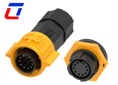China Industrial 10Pin Waterproof Data Connector , Plastic Male Female Connector for sale