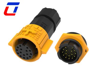China Round 16 Pin IP67 Waterproof Data Connector M19 Male Female Plug Socket for sale
