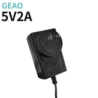 China Black DC 5V 2A Interchangeable Plug Power Adapter Lightweight for sale
