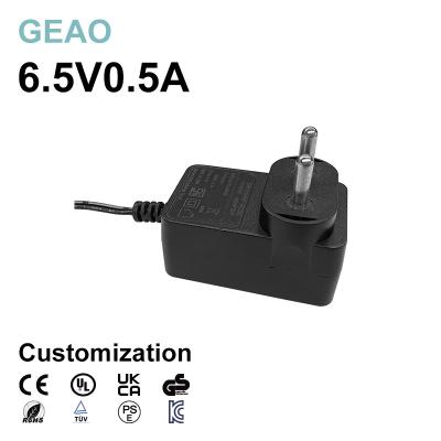 China 6.5v 0.5a Wall Mount Power Adapters For Monitoring Nintendo Switch Single Color Neon Nail Lamp for sale