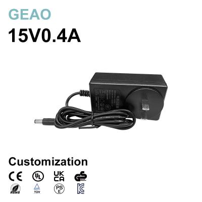 Chine 15V 0.4A Wall Mount Power Adapters For Factory Router TV Car Cigarette Lighter Christmas Tree à vendre