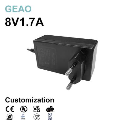 中国 8V 1.7A Wall Mounted Power Adapter For Cheap CCTV Pos Machine Depilator Monitor Scooter 販売のため