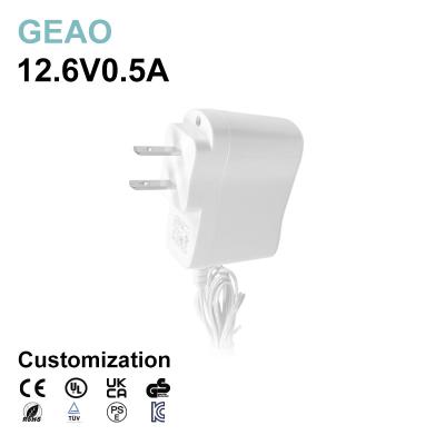 China 6.3W 12.6V 0.5A Wall Mount Power Adapters Unit Secure Electric Supply for sale