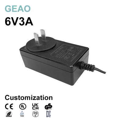 China 6V 3A AC Power Adapter For Vacuum Cleaner Depilator Monitor Projector Laptop for sale