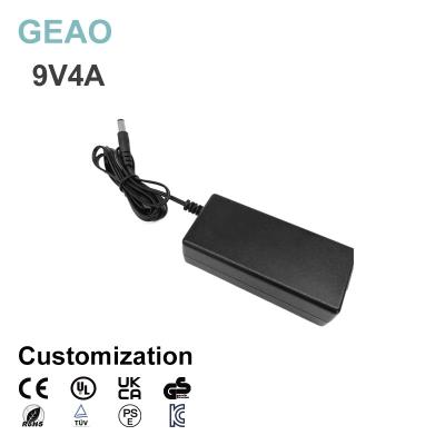 China 36W 9V 4A Desktop Power Adapter Customized With 1.2m Cable Length for sale