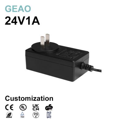 China CCTV 24V 1A Wall Mounted Power Adapters Safety Approval High Efficiency for sale