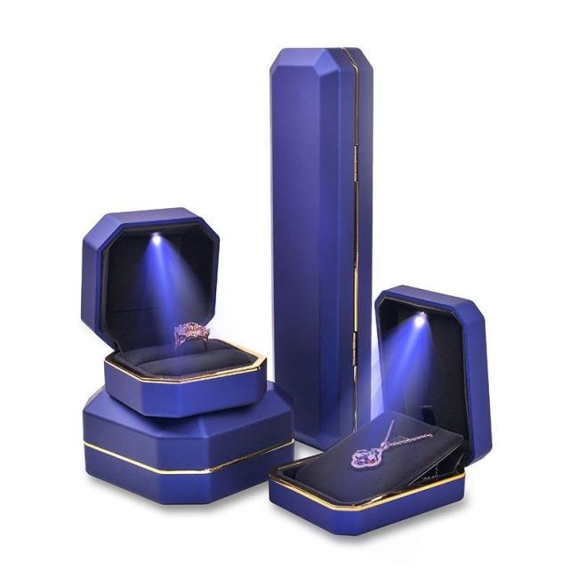 Customized Printing Refreshes Fashion Design LED Jewelry Jewellery Ring Necklace Earings Gift Box Luxury Sets Watch Packaging Packing Display Boxes
