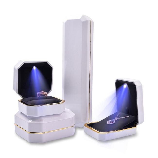 Customized Printing Refreshes Fashion Design LED Jewelry Jewellery Ring Necklace Earings Gift Box Luxury Sets Watch Packaging Packing Display Boxes