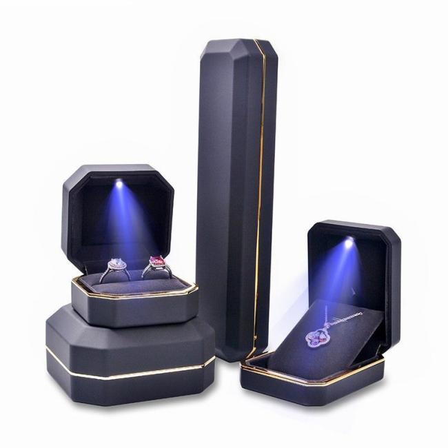 Customized Printing Refreshes Fashion Design LED Jewelry Jewellery Ring Necklace Earings Gift Box Luxury Sets Watch Packaging Packing Display Boxes