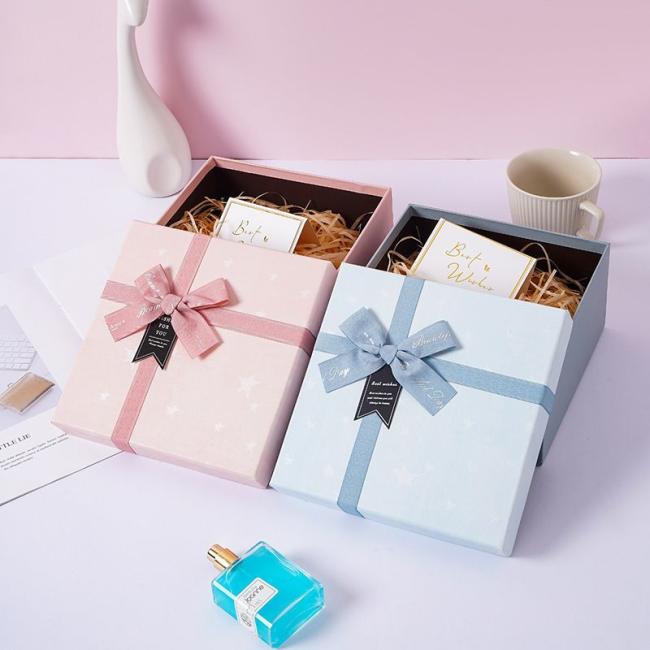 Luxury Various Colors Available Wholesale Custom Logo Printing Christmas Gift Rigid Lid and Base Paper Packaging Carton Box