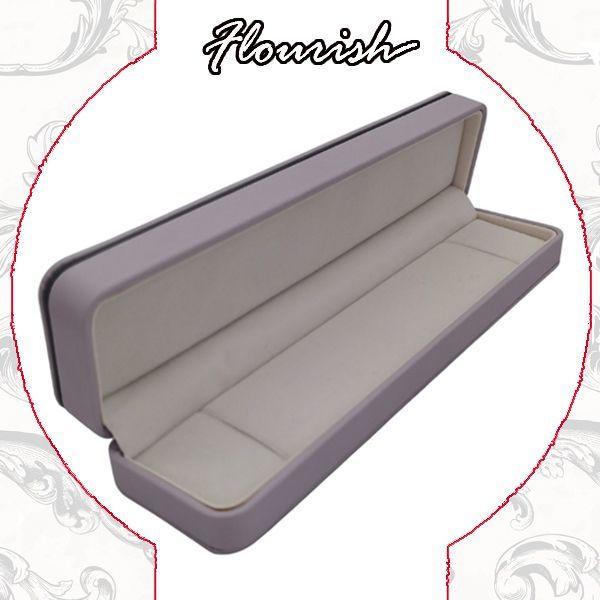 Elegant Purple Color Special Texture Art Paper Rigid Cardboard Necklace Packaging Box with Strong Spring
