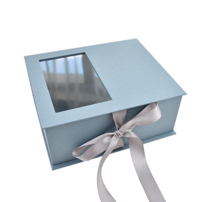 Custom Romantic Valentine′s Day Flower Jewelry Jewellery Display Box with PVC Window for Wedding Christmas Birthday Party Luxury Paper Packaging Gift Box